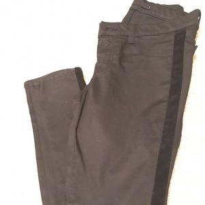 J Brand Black Skinny pants with Velvet stripe-27